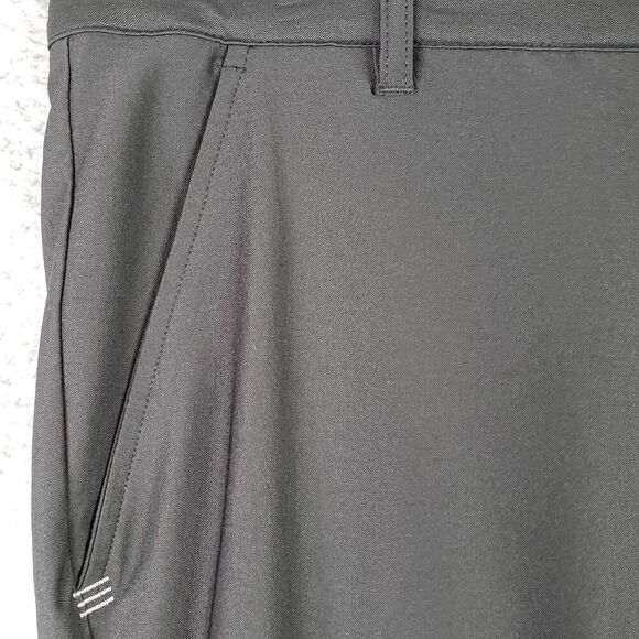 Adidas Golf Pants Chino Straight Leg Flat Front Mens Size 30x32 Black - Picture 4 of 11